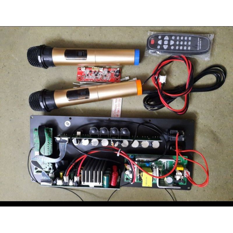 Mạch Loa Kéo Kèm 2 Tay  Micro Trọn Bộ - Bass 30 - 40 Đơn