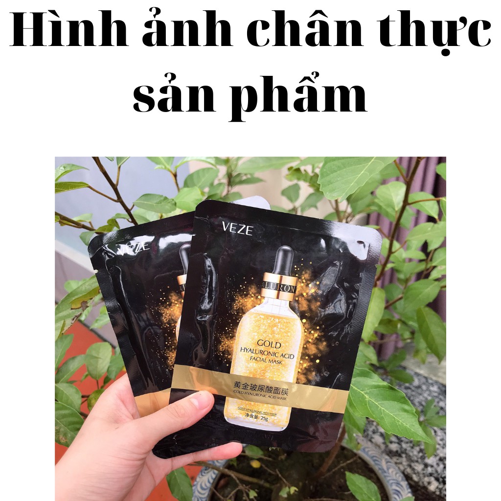 Mặt nạ vàng 24k dưỡng trắng sáng da chống lão hóa cấp ẩm VENZEN mask nội địa trung