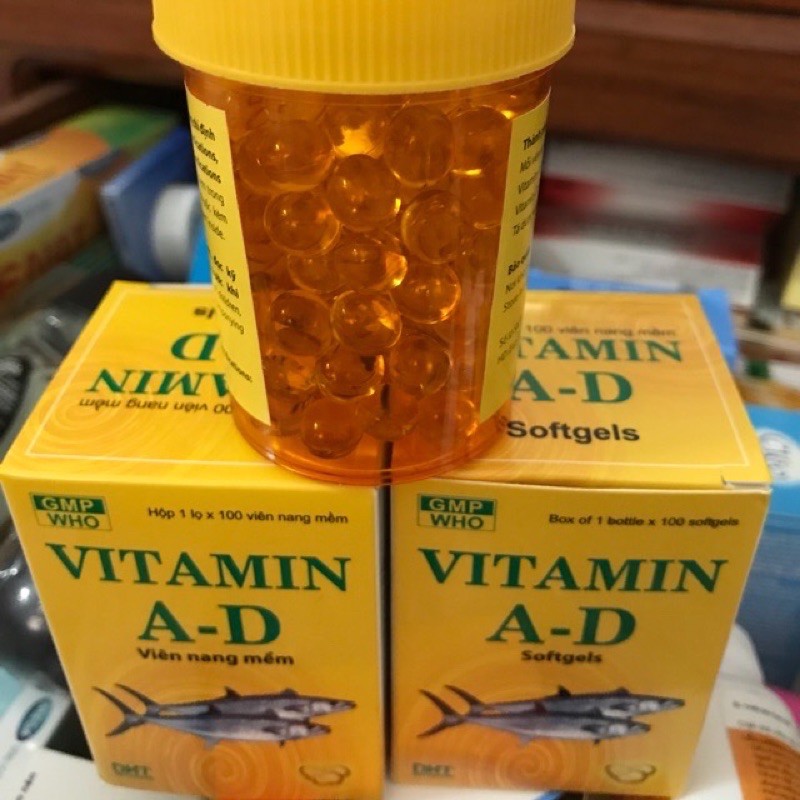 Viên Dầu Cá AD Bổ Sung Vitamin Cho Mắt ( lọ 100 viên)