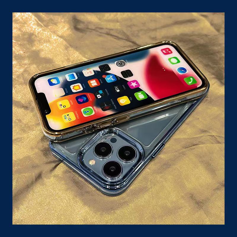 Ốp Điện Thoại Cứng Viền Silicon Màu Kẹo Cho iPhone 14 13 Pro Max 12 11 Pro Max XR X XS Max