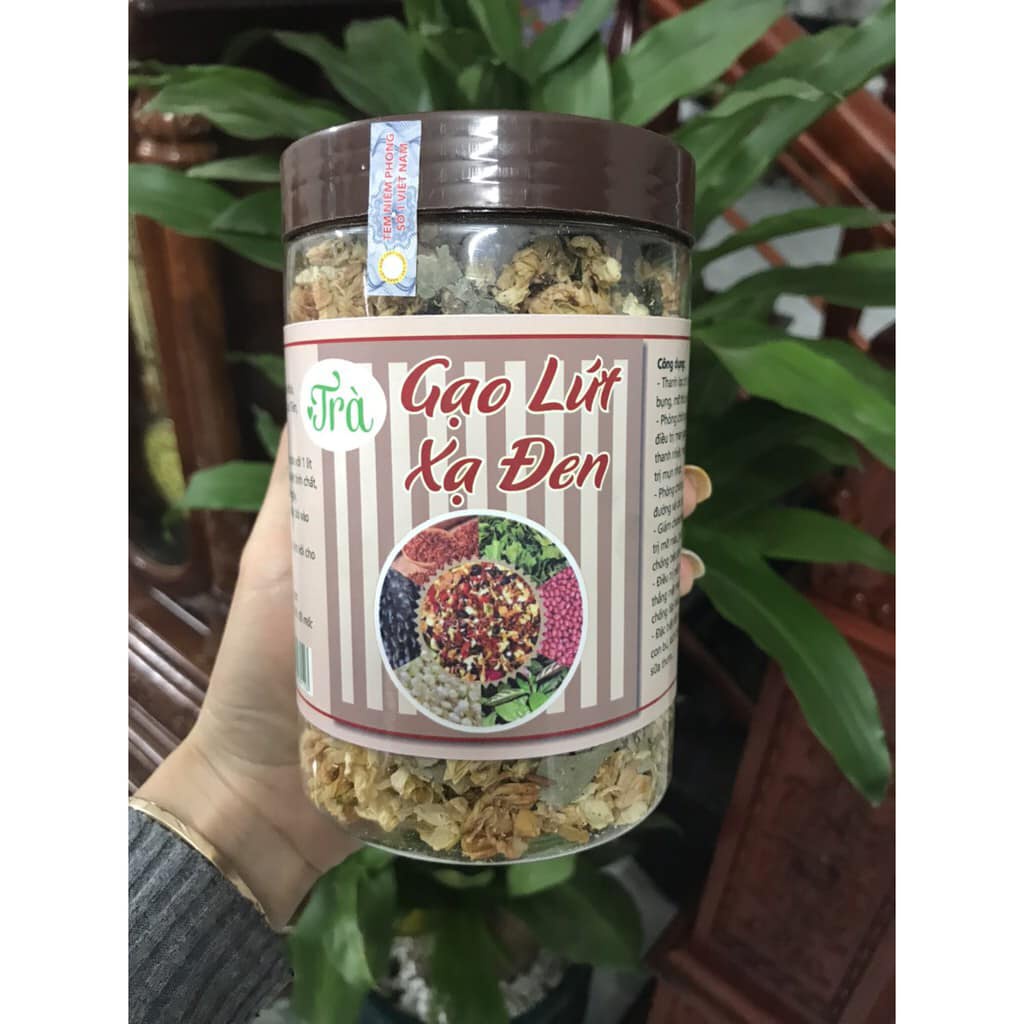 TRÀ GẠO LỨT XẠ ĐEN THON GỌN VÓC DÁNG,AN THẦN, GIẢM CĂNG THẲNG - HỘP 500G