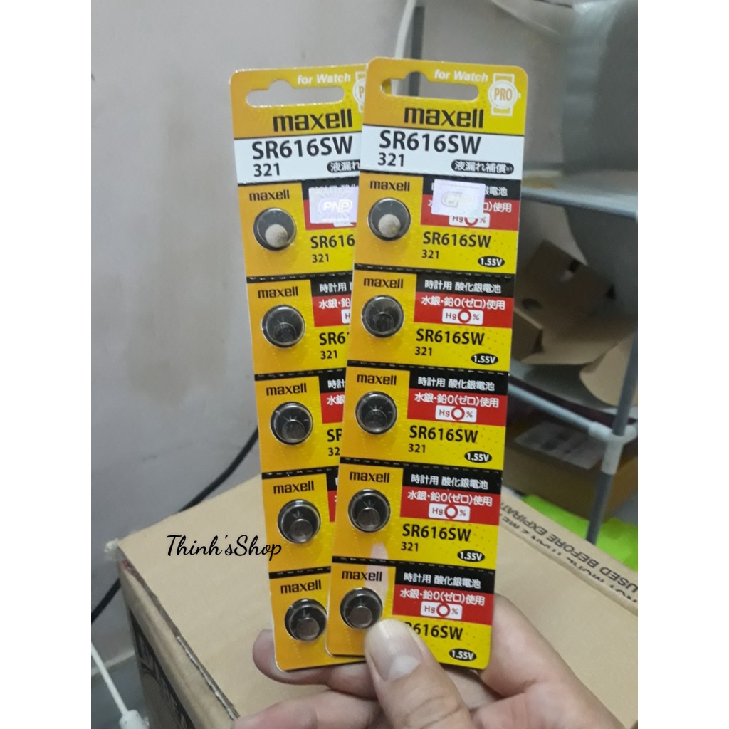 Pin đồng hồ Maxell PRO SR616SW SR616 / 616 / 321 Hàng chính hãng Made in Japan