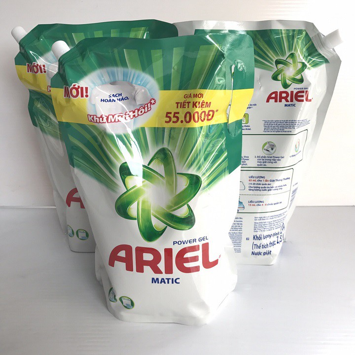 Combo 3 túi Nước giặt Ariel Power Gel 2.3kg (3x2.3kg)