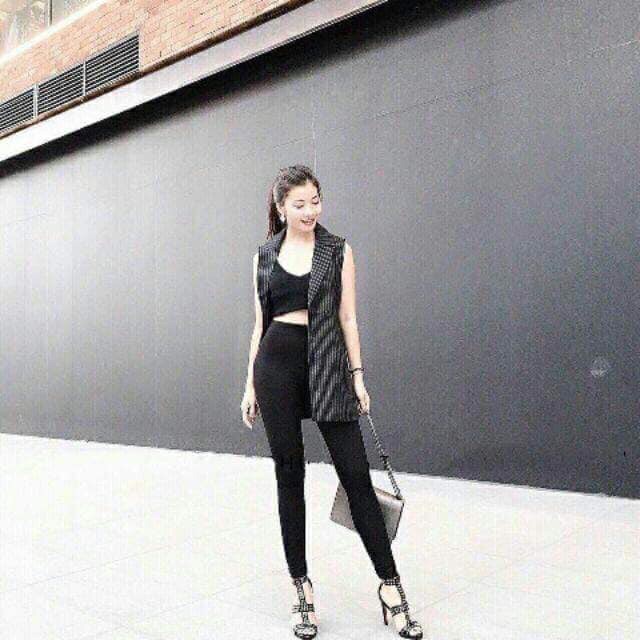 Quần Legging nữ luperi cạp cao chất cotton co dãn 4c hàng đủ size