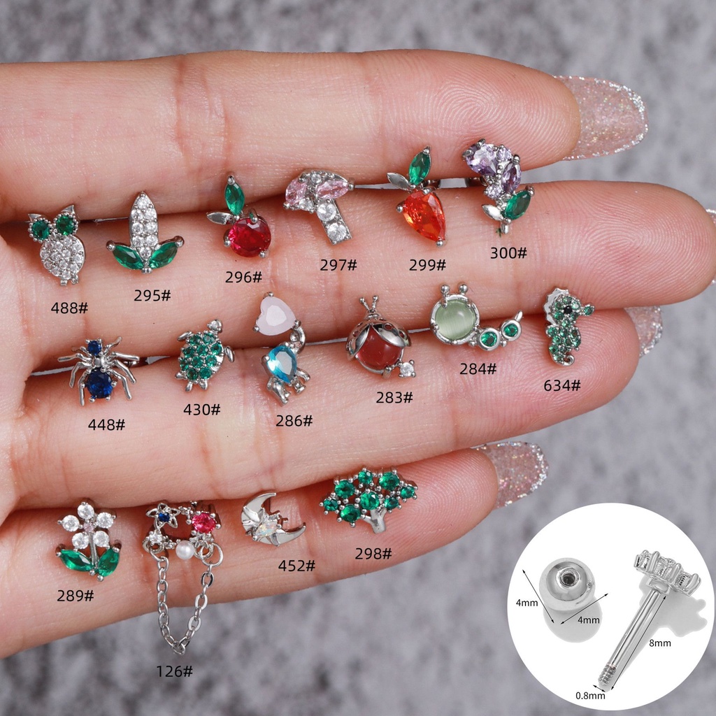Bông Tai Mạ Bạc 925 Đính Ngọc Lục Bảo Thiết Kế Đơn Giản Thanh Lịch Và Độc Đáo Cho Nữ