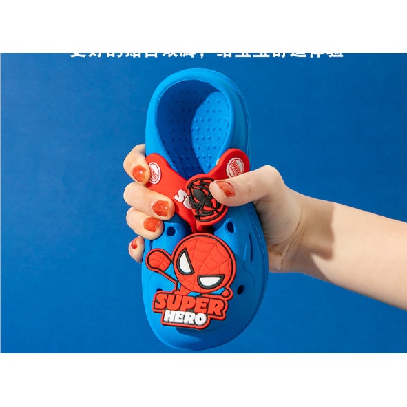 Dép sục Spiderman Captain America Elsa chống trượt chống trơn cho bé hình người nhện siêu nhân chân cảnh sát siêu ngầu