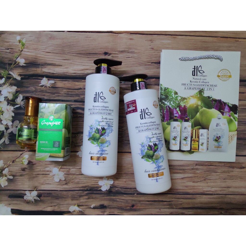 [Hàng Chuẩn] [Tặng Tinh Dầu] Bộ Dầu Gội-Xả Bưởi Bồ Kết Đặc Trị Rụng Tóc Phục Hồi Hư Tổn Grapefruit 850ml*2 