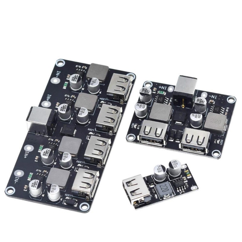 Mạch Hạ Áp Usb 3.0 sang Qc2.0 Dc-Dc 6-32v 9v 12v 24v Sang 5v QC2.0 chế Sạc dự phòng điện thoại lắp Xe máy, Oto