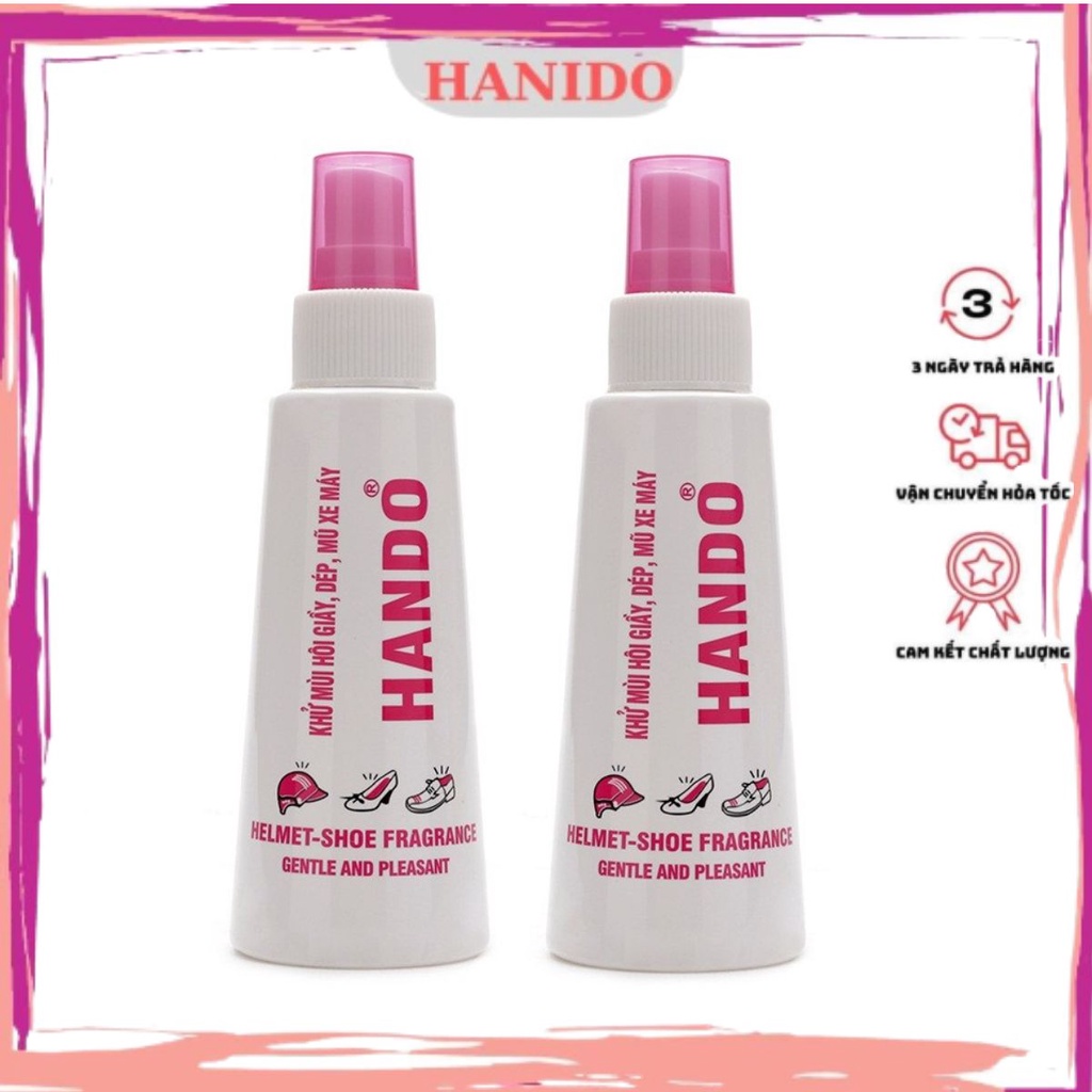 Combo 2 Chai xịt khử mùi giày dép mũ bảo hiểm 120ml hando