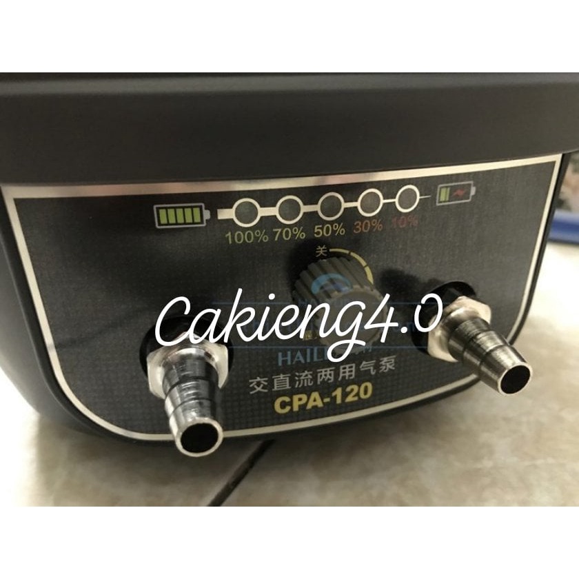 Máy sủi khí oxy tích điện Hailea CP- 120 dùng cho hồ cá koi