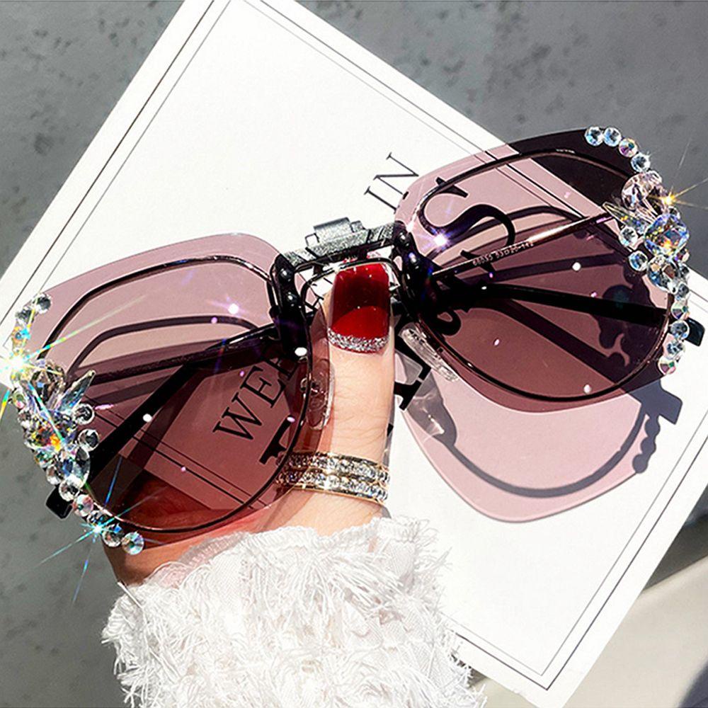 Kính Mát Phân Cực Chống Tia UV Dạng Kẹp Hình Đa Giác Thời Trang