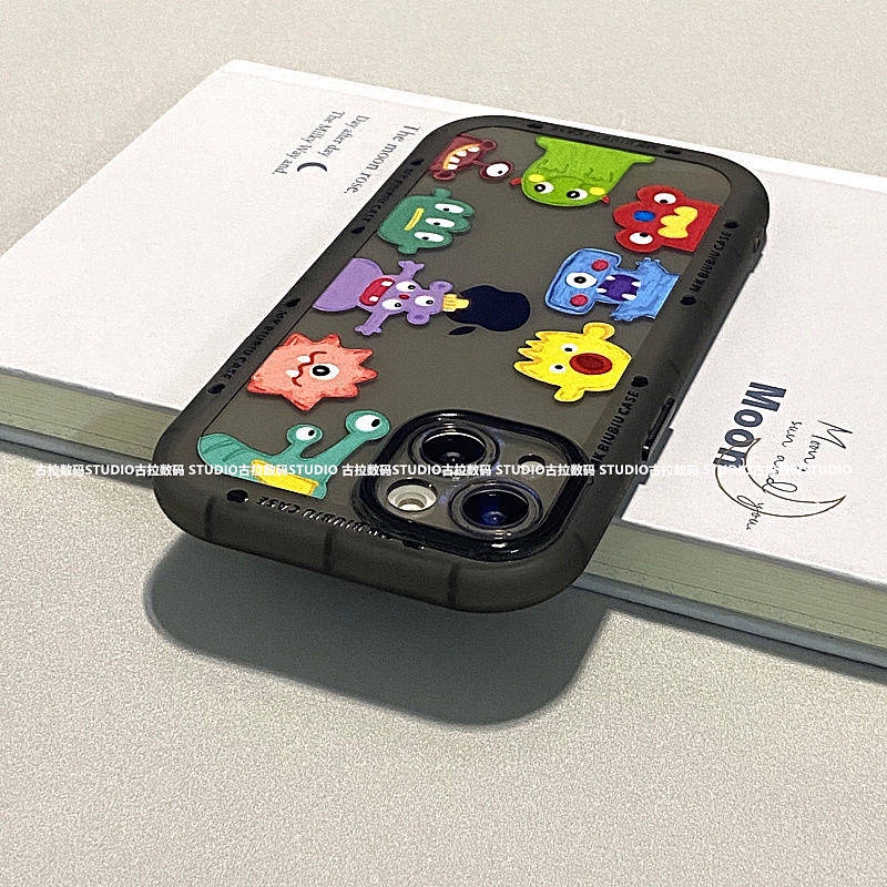 Ốp điện thoại silicon mềm bo góc in quái vật thích hợp cho Iphone13 Apple 11 12 Xs X/XR RNIV