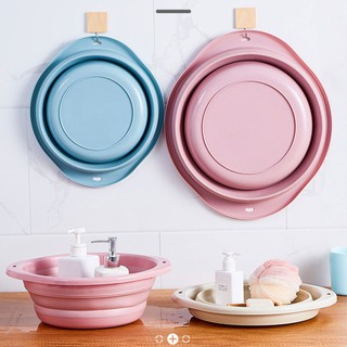 Thau Gấp Gọn, Chậu Xếp Gọn Silicon Mang Đi Du Lịch Thau Rửa Mặt Cho Sinh Viên Tiện Lợi Đa Năng