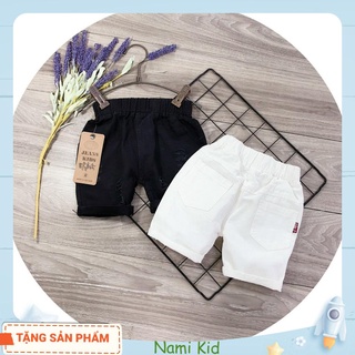 [HÀNG XUẤT DƯ XẢ RẺ] Quần Short Kaki Bé trai 1-4 Tuổi Mặc Hè -Quần Ngố Bé Trai Cào Xước Nhẹ