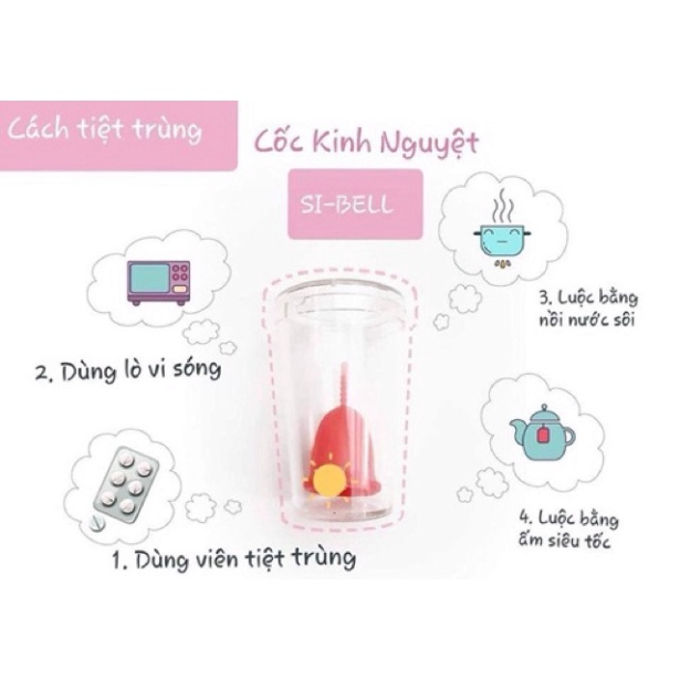 Ly tiệt trùng cốc nguyệt san Sibell