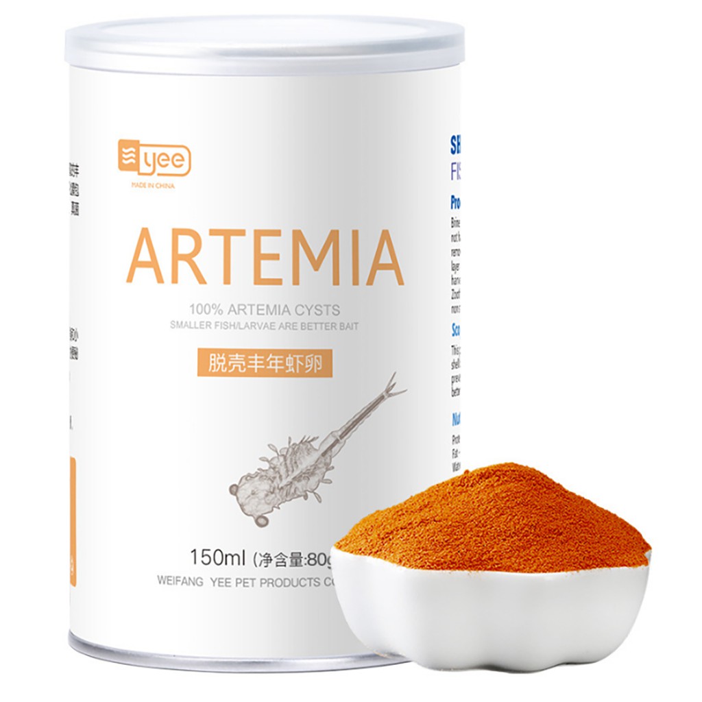 Artemia sấy khô lon nguyên 150ml (80G) - Kèm ống cho ăn