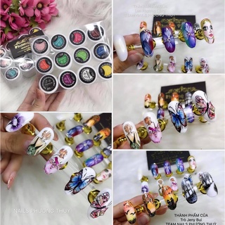 Set gel vẽ móng tạo loang 12 hũ lên màu chuẩn đẹp