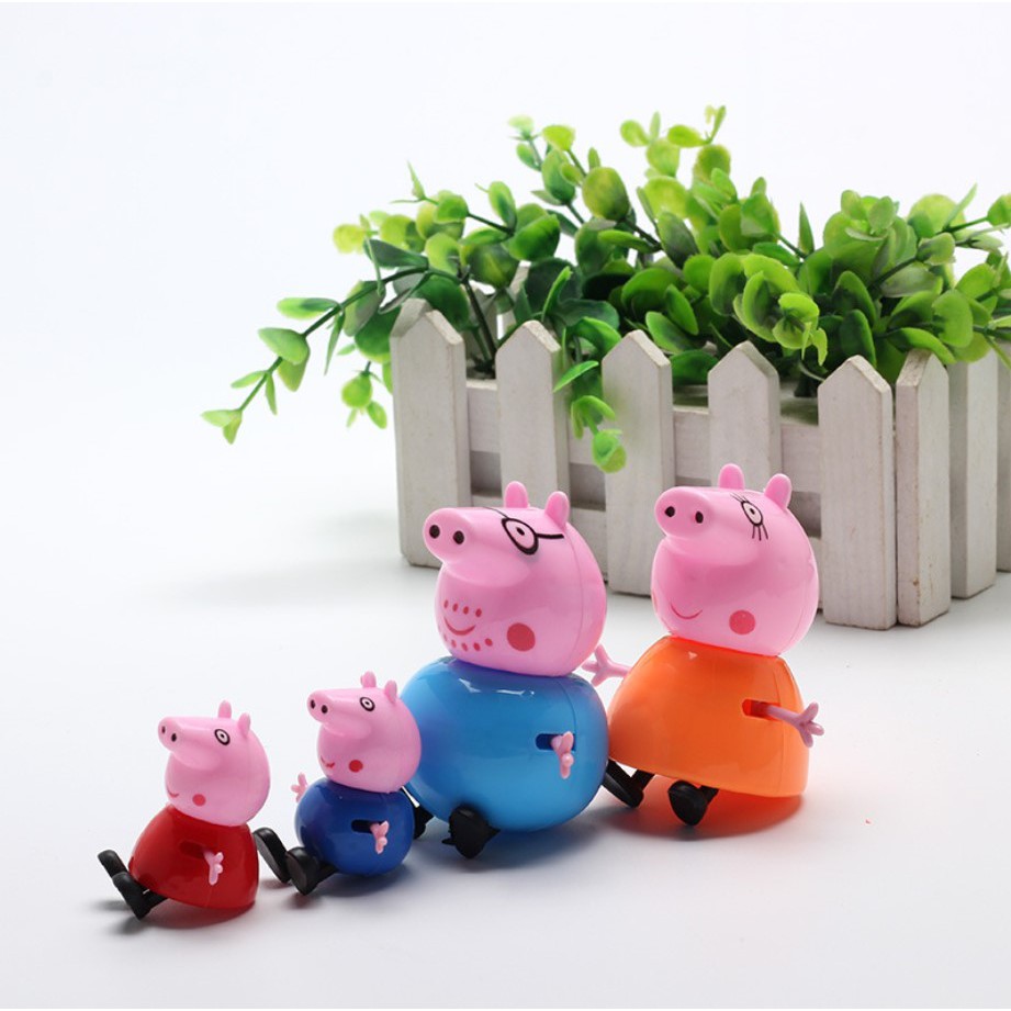 Túi 4 lợn Peppa Pig trang trí bánh kem, heo Peppa Pig