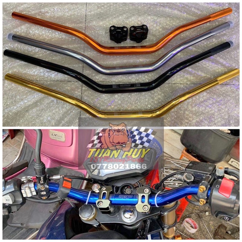 Ghi đông nhôm chính hãng hiệu sep phi 28mm gắn honda msx sf 125 pcx ducati z1000 z800