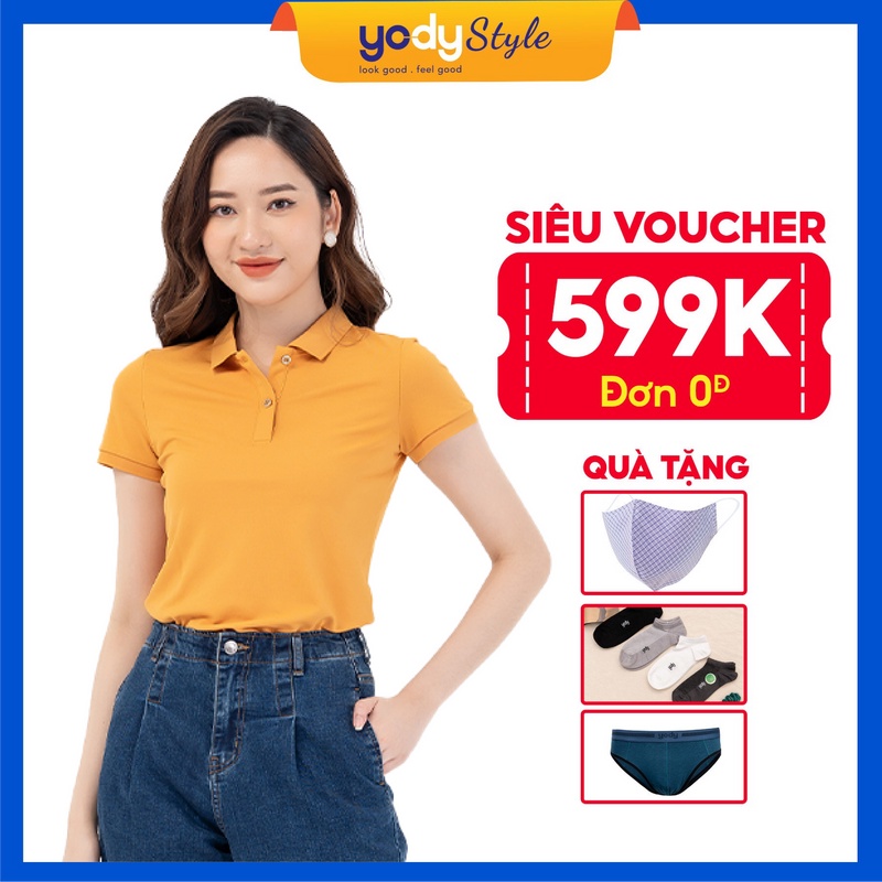 Áo polo cafe bo trơn Yody áo phông có cổ trơn khử mùi, khử khuẩn - APN4388