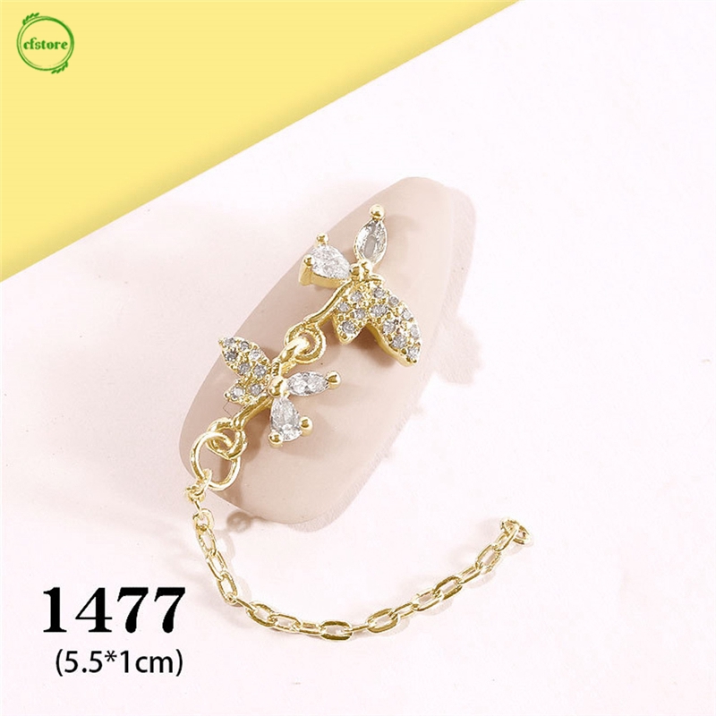 Phụ Kiện Trang Trí Móng Tay Hình Bướm Đính Đá Xinh Xắn