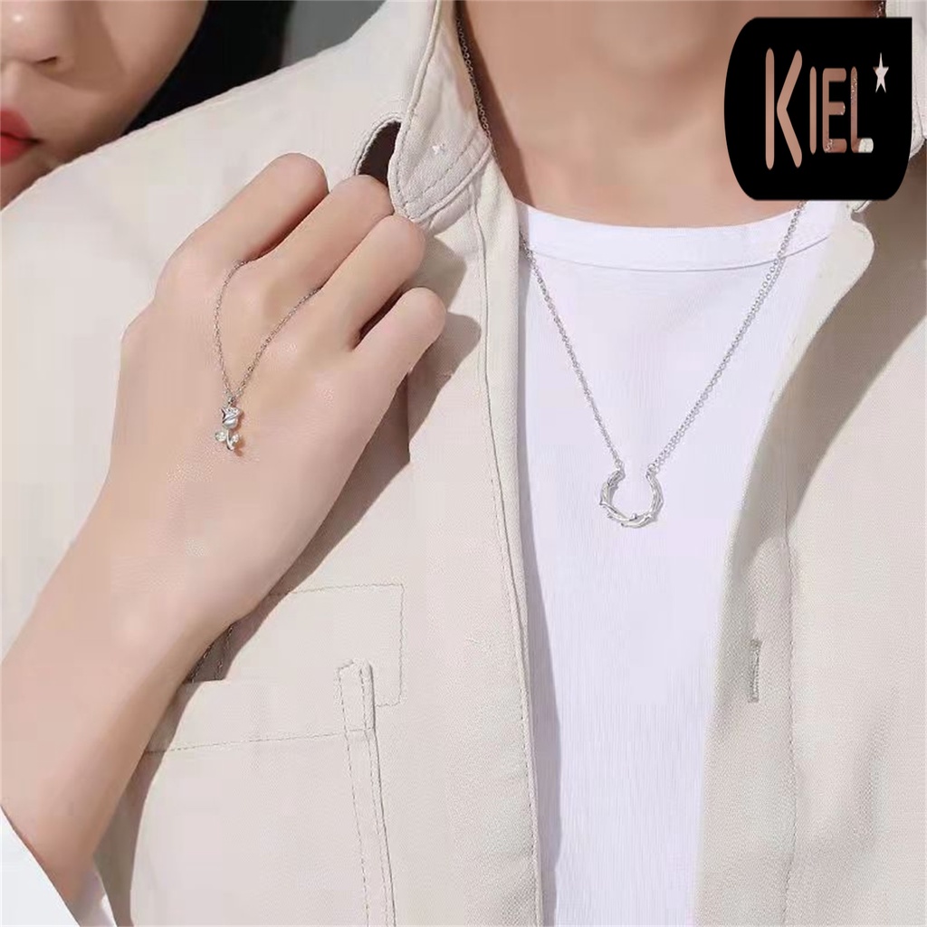 ♥Vòng cổ Mặt Hình Hoa Hồng Bằng Đồng Chống Rỉ Sét Dành Cho Cặp Đôi