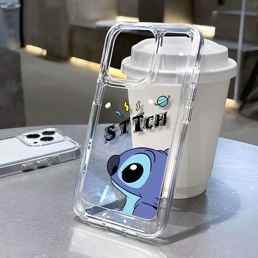 Ốp Điện Thoại Trong Suốt Hình Stitch Cho iphone 14 Pro Max Plus 13 11 12 7Plus X XR XS Max