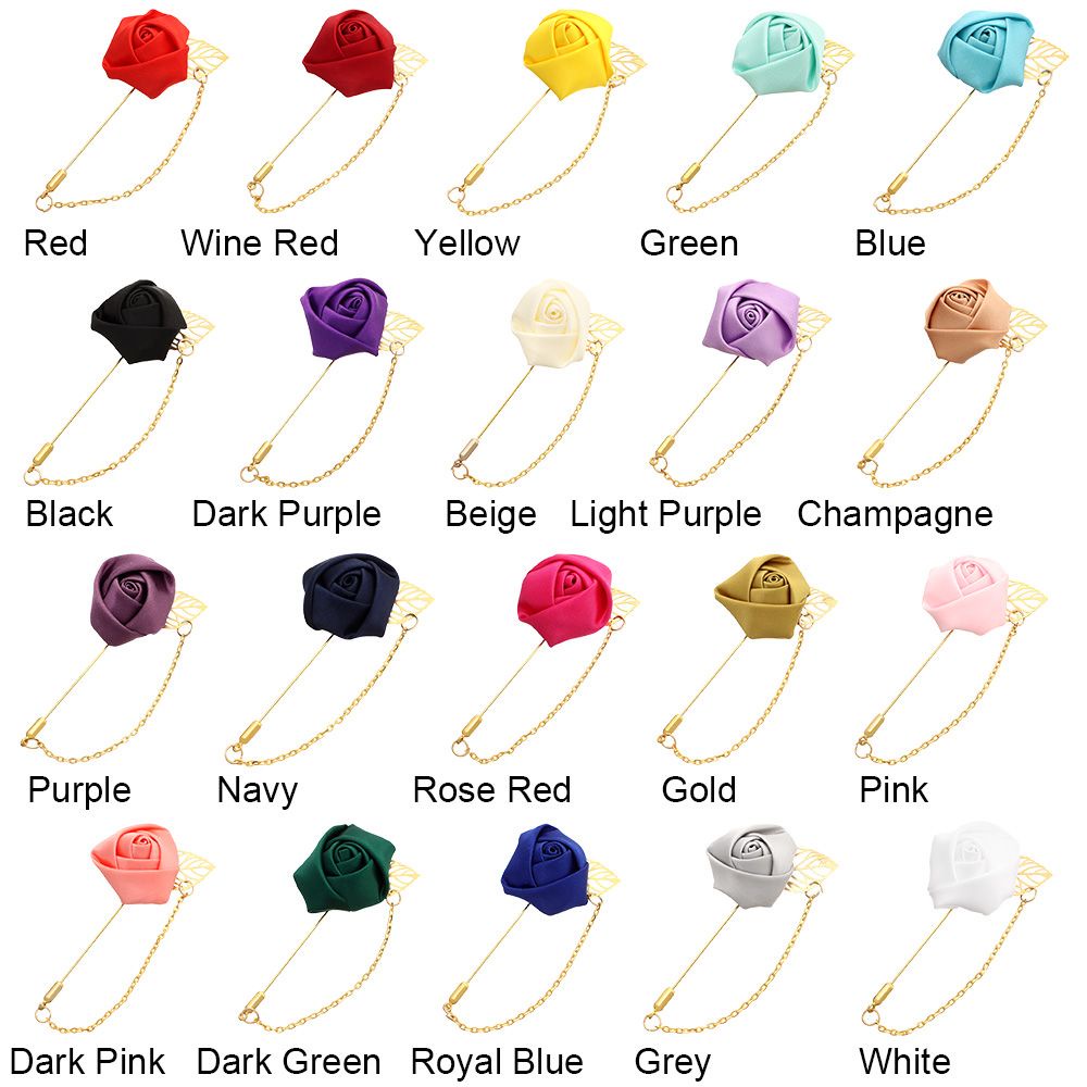 Ghim cài áo hình hoa hồng thời trang cho nam