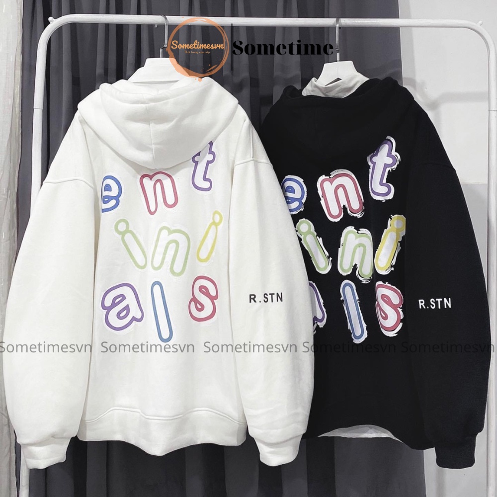 Áo khoác - hoodie zip khóa kéo KNN44 R.STN nam nữ có mũ form rộng nỉ bông dày đẹp nhiều mẫu trơn unisex mùa đông