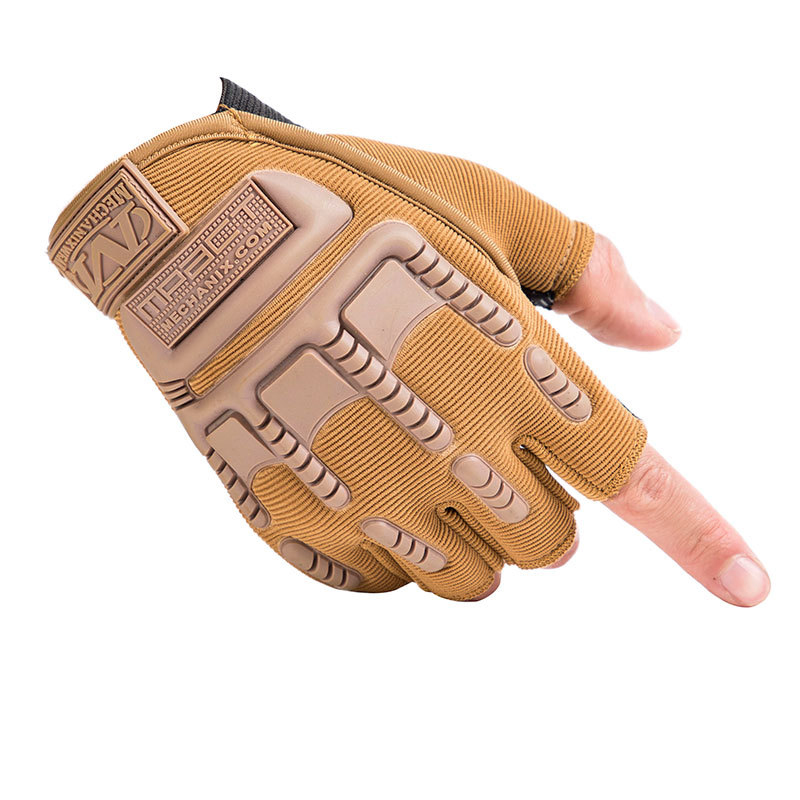 Găng tay đi xe máy Găng tay nửa ngón Motorcycle Gloves Sunscreen Outdoor Cycling Gloves Tactical Bike Racing Riding Gloves Exercise Fitness Half-finger Gloves Anti-skid Damping Wearable Breathable Gloves