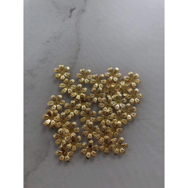 (10 cái)phiến hoa 6 cánh 18mm, nguyên liệu làm trâm cài tóc cổ trang, nguyên liệu diy, Sỉ phụ kiện Khánh Huyền