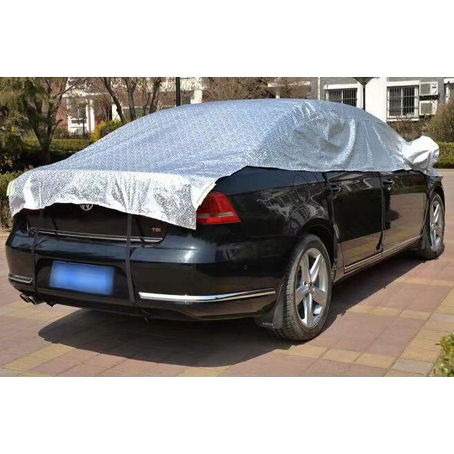 Bạt trùm nửa xe KÍN NẮP CAPÔ, tráng bạc cách nhiệt có phản quang, dù phủ nửa xe ô tô RẰN RI | BigBuy360 - bigbuy360.vn
