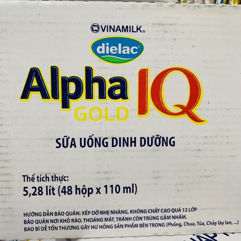 Thùng sữa Alpha IQ Gold Vinamilk 48x110ml