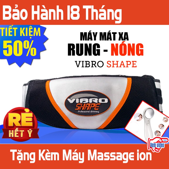 Đai Massage Hồng Ngoại Rung Nóng Giảm Mỡ Bụng Thon Gọn Trị Liệu Đau Mỏi Vai Gáy BH: 18 Tháng