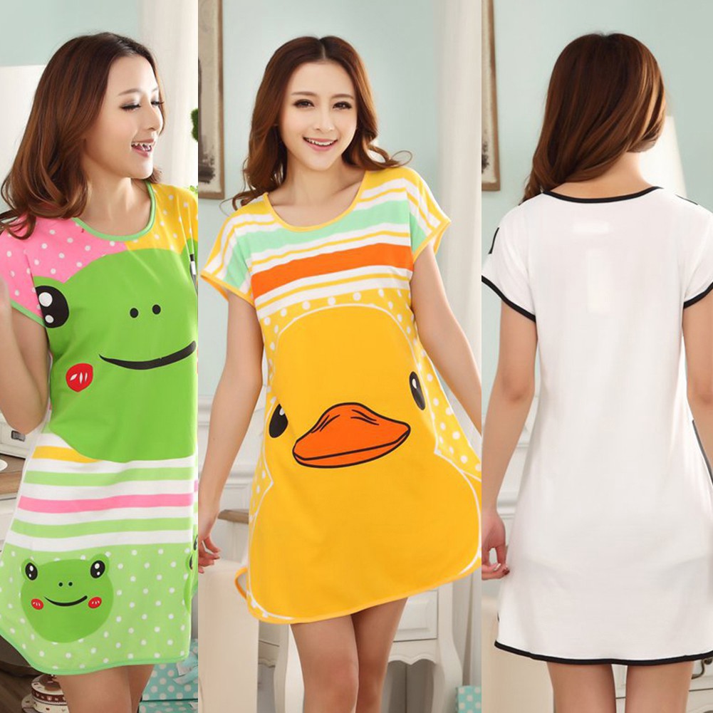 Đầm ngủ nữ in hoạt hình dễ thương | BigBuy360 - bigbuy360.vn