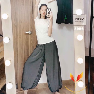 Quần Múa Bo Chun ống Phối màu 2956