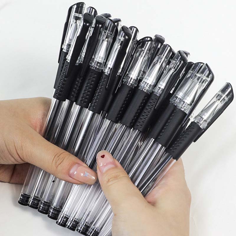 Bút mực gel 0.5mm thiết kế trong suốt thông dụng cho học sinh