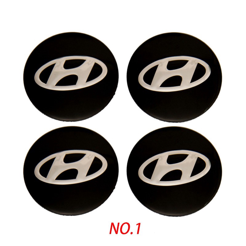 Set 4 Miếng Dán Logo 56mm Dùng Để Trang Trí Xe Ô Tô Hyundai