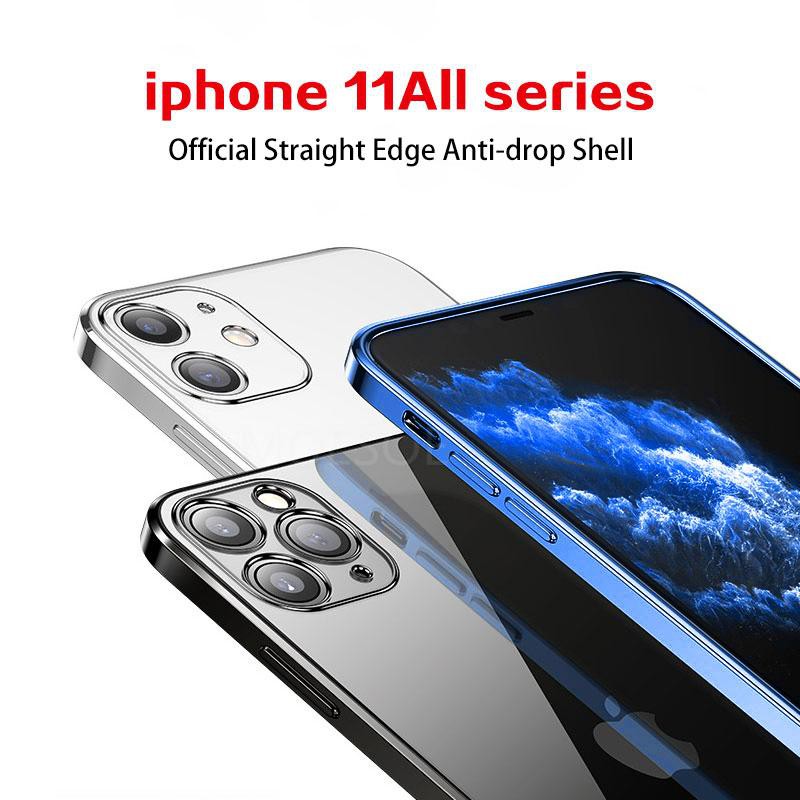 Ốp điện thoại mềm trong suốt cao cấp cho iPhone 12 11 Pro Max Mini X XS XR SE 2020 7 8 Plus