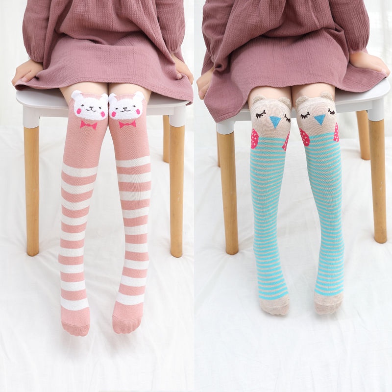 Đặc sắc Cô Gái Trên Đầu Gối Mùa Thu Và Mùa Đông Đùi Vớ Trẻ Em Hình Hoạt Hình Dễ Thương Cho Bé, Vớ Mùa Xuân Và Mùa Thu, Sinh Viên Đống 7dTX