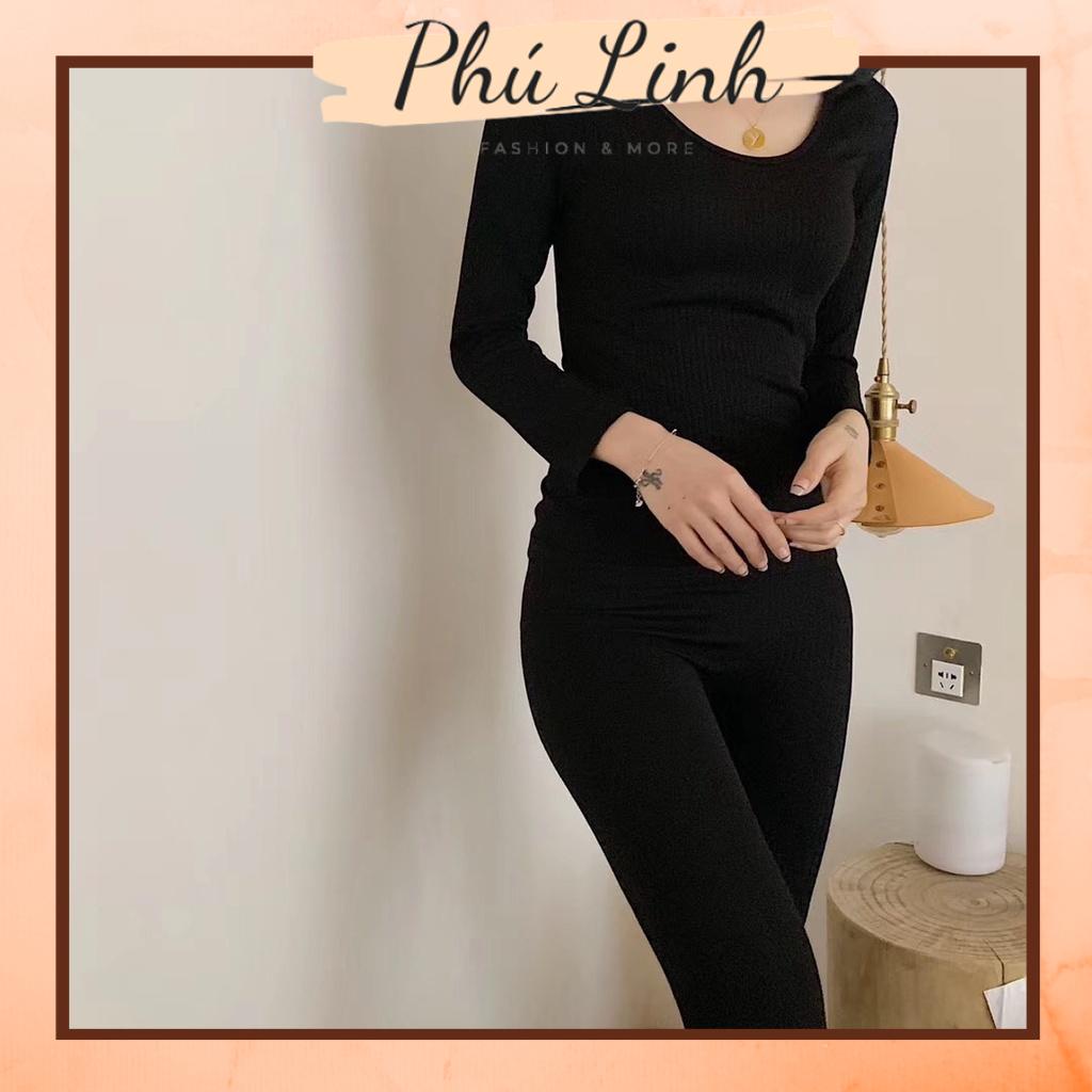 Bộ giữ ấm thun tăm ôm body Quảng Châu