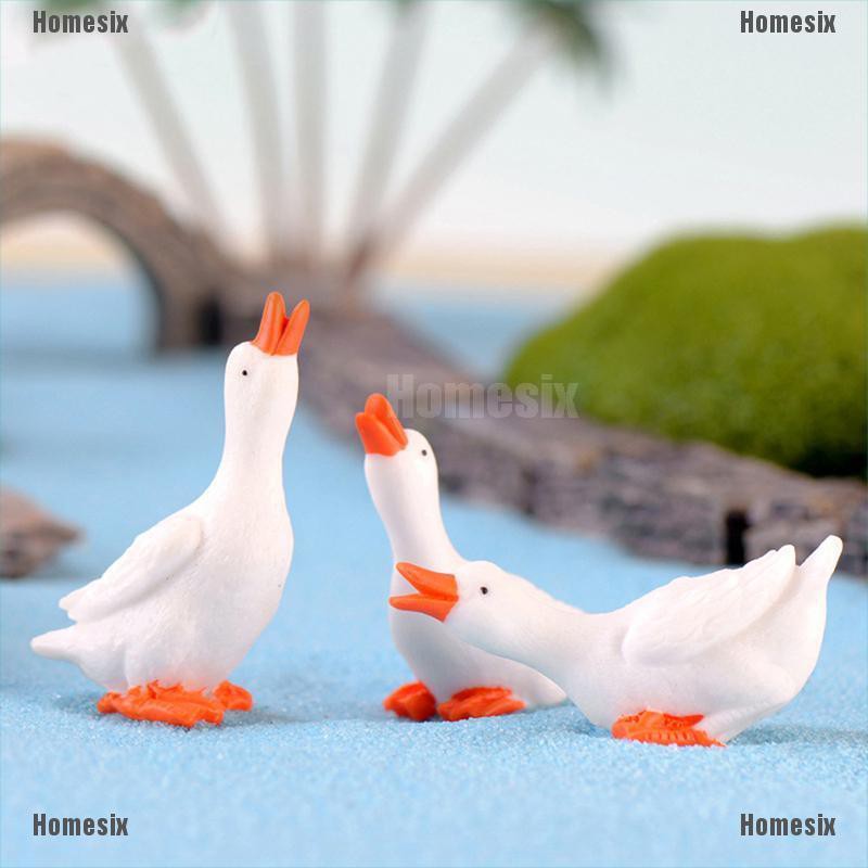 [HoMSI] Goose Mini Miniature Fairy Garden Ornament Decor Pot Craft Accessories SUU