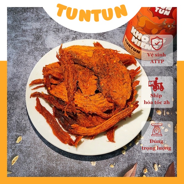 [Mã GROXUAN1 giảm 8% đơn 150K] Khô bò xé miếng loại ngon, hũ pet 250g | TunTun - Thế Giới Đồ Ăn Vặt - Đồ Ăn Vặt Hà Nội
