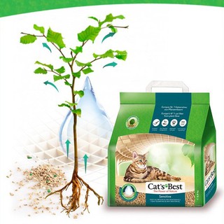 Lót ổ vệ sinh cho mèo Cats Best Sensitive 2,9kg (8lit) vón cục
