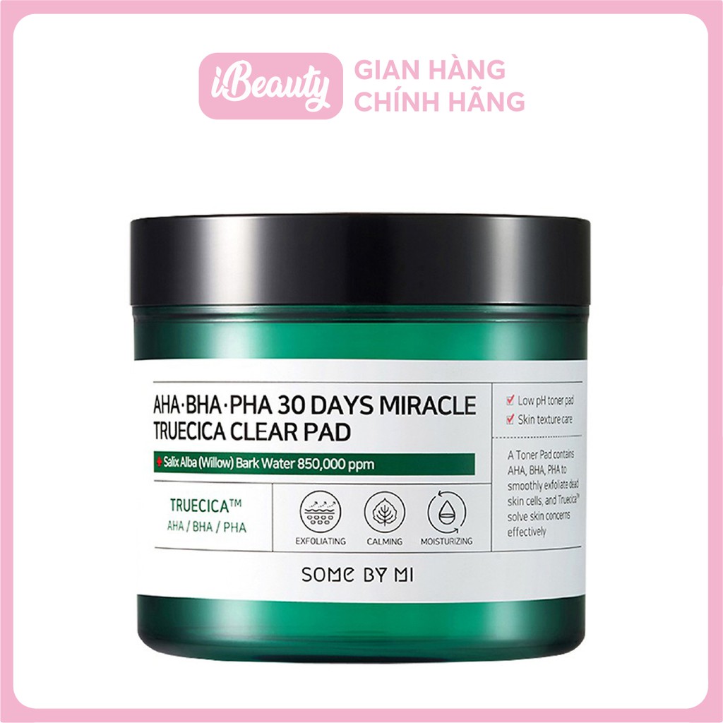 BÔNG TẨY DA CHẾT SOME BY MI AHA-BHA-PHA 30 DAYS MIRACLE TRUECICA CLEAR PAD - Hàn Quốc chính hãng