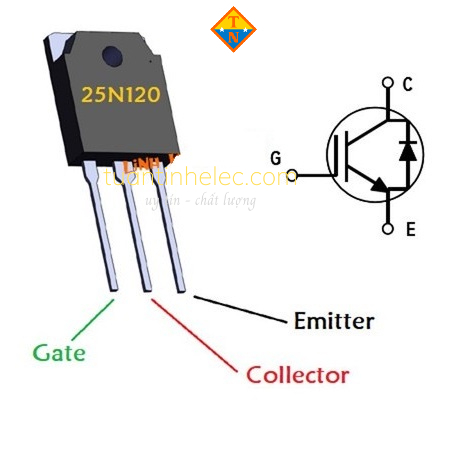 IGBT 25N120 25A 1200Vcho bếp từ # phụ tùng bếp từ