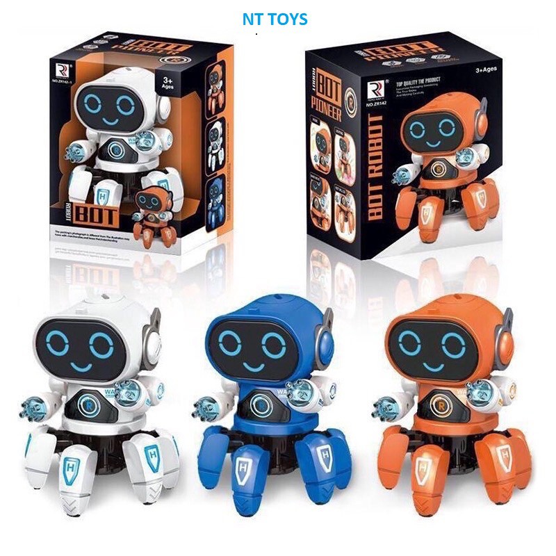 Đồ Chơi Robot 6 Chân Nhảy Có Đèn - Nhạc , Cao Cấp Dành Cho Bé