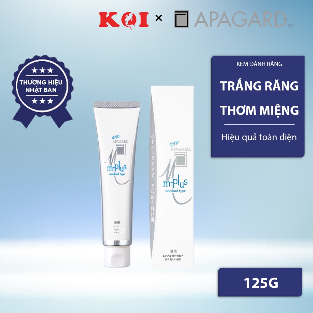 Kem đánh răng Apagard M-plus siêu trắng răng Nhật Bản chính hãng 125g