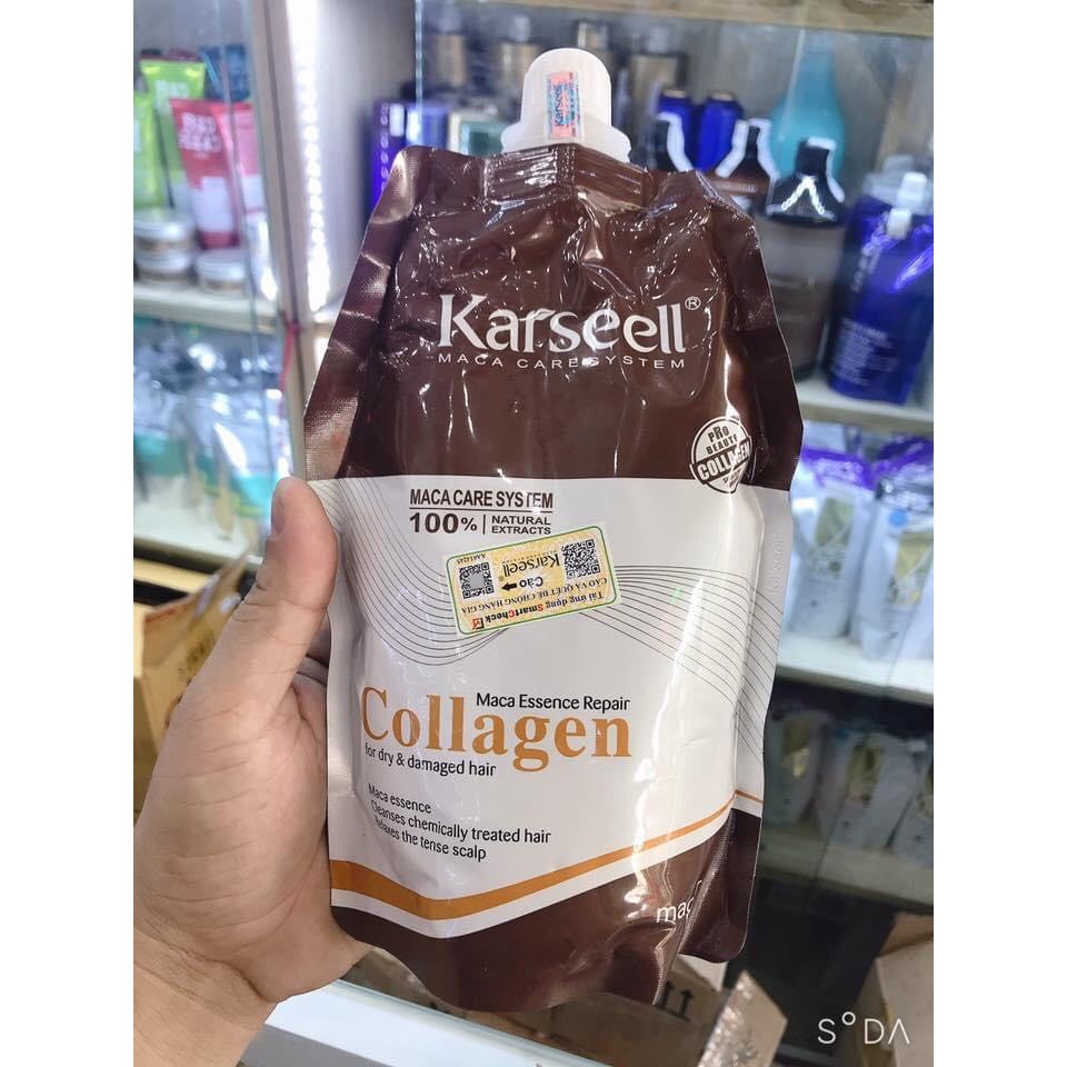 Kem Hấp - Ủ- Xả Phục Hồi Collagen Karseell Maca Dạng Túi