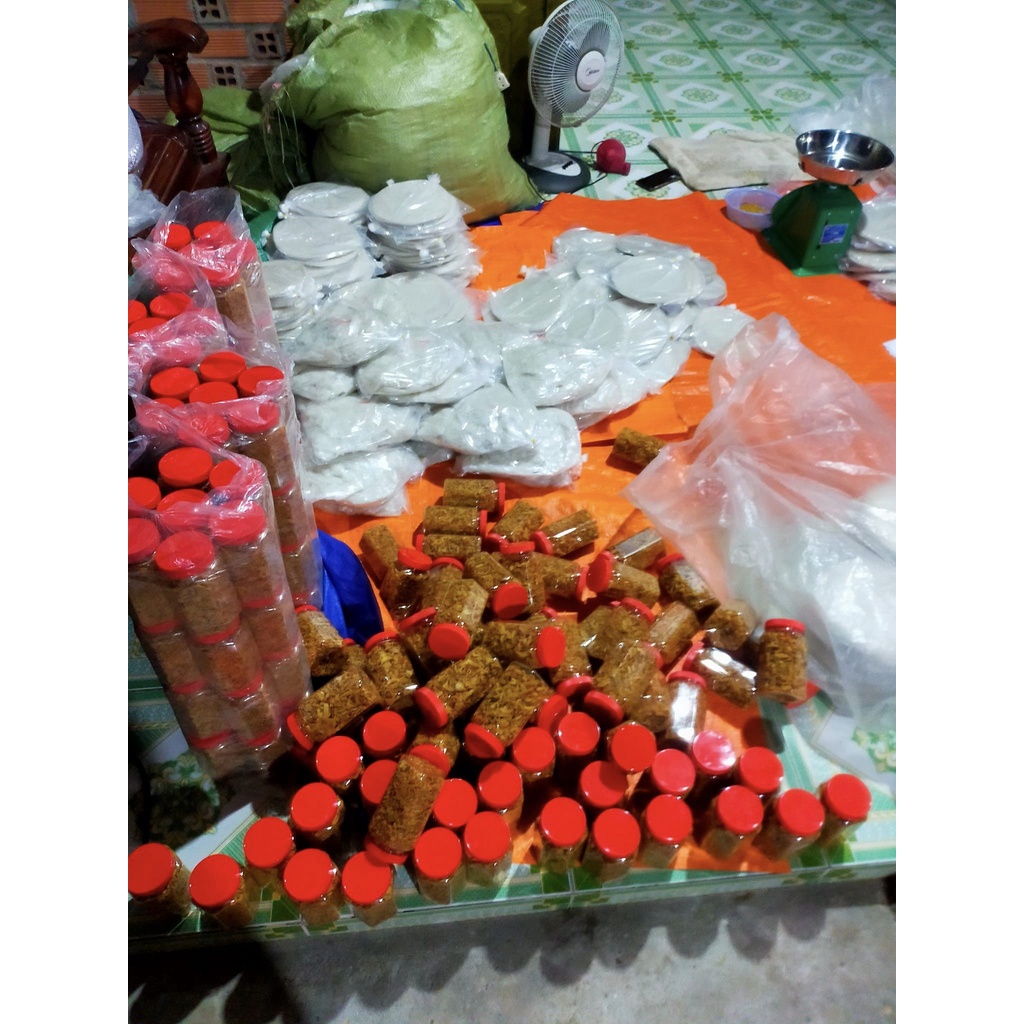 BÁNH TRÁNG PHƠI SƯơNG MỀM DẺO KÈM MUỐI TÉP HÀNH PHI + BƠ (250g bánh tráng)